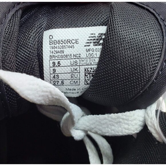 New Balance LifeStyle High Top Basketball Shoes Mens Sz 9.5 White Black BB650RCE main image 6